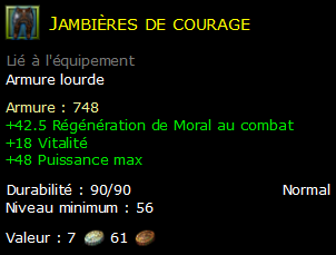 Jambières de courage