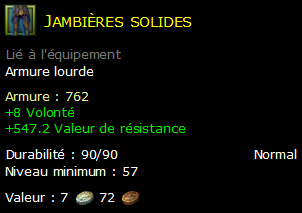 Jambières solides