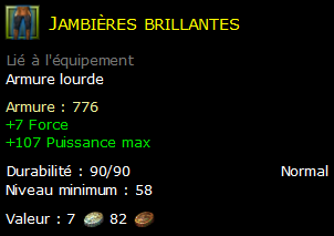 Jambières brillantes