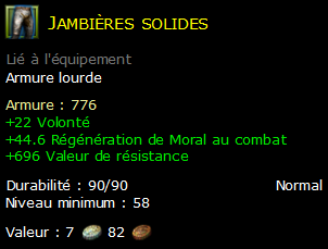 Jambières solides