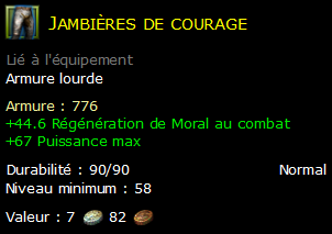 Jambières de courage