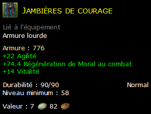 Jambières de courage