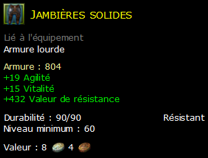 Jambières solides