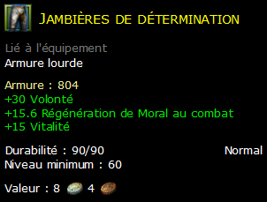 Jambières de détermination