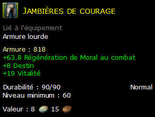 Jambières de courage