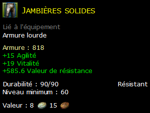 Jambières solides