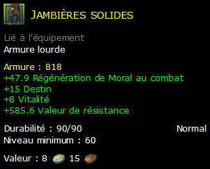 Jambières solides