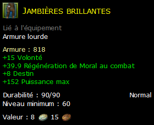 Jambières brillantes