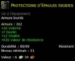 Protections d'épaules rigides