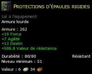 Protections d'épaules rigides