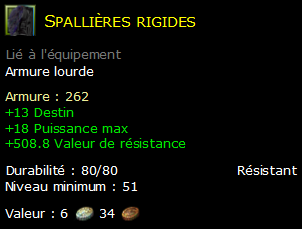 Spallières rigides