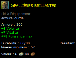 Spallières brillantes