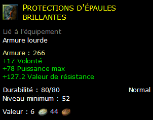 Protections d'épaules brillantes