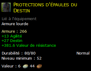 Protections d'épaules du Destin