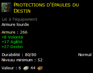 Protections d'épaules du Destin