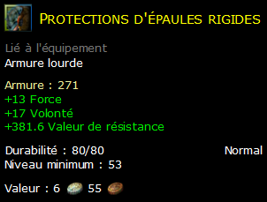 Protections d'épaules rigides