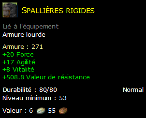 Spallières rigides