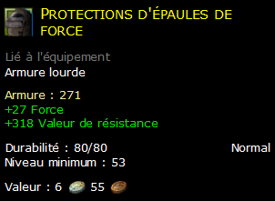 Protections d'épaules de force