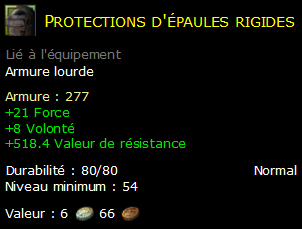 Protections d'épaules rigides