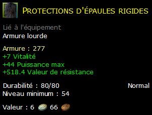 Protections d'épaules rigides