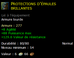 Protections d'épaules brillantes