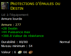 Protections d'épaules du Destin