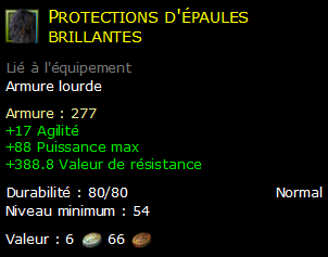 Protections d'épaules brillantes