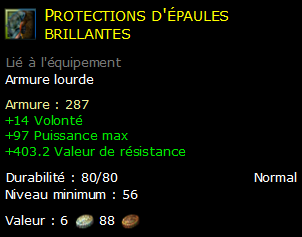 Protections d'épaules brillantes