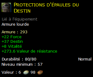 Protections d'épaules du Destin