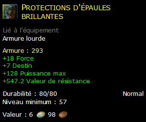 Protections d'épaules brillantes