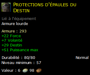 Protections d'épaules du Destin