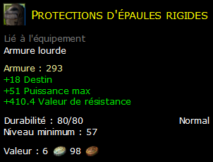 Protections d'épaules rigides