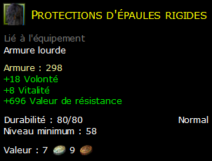 Protections d'épaules rigides