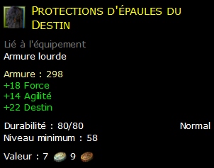 Protections d'épaules du Destin