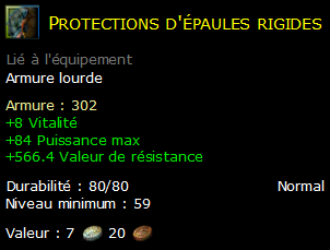 Protections d'épaules rigides