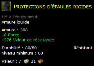 Protections d'épaules rigides