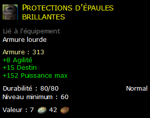 Protections d'épaules brillantes