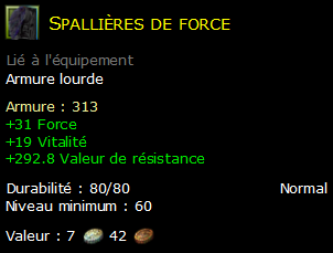 Spallières de force