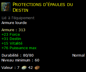 Protections d'épaules du Destin