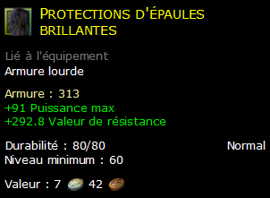 Protections d'épaules brillantes