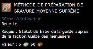 Méthode de préparation de gravure moyenne suprême