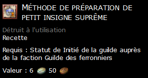 Méthode de préparation de petit insigne suprême