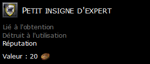 Petit insigne d'expert