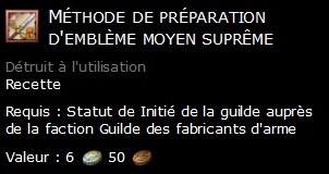 Méthode de préparation d'emblème moyen suprême