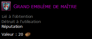 Grand emblème de maître