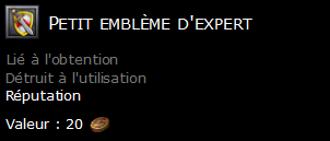 Petit emblème d'expert