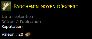 Parchemin moyen d'expert