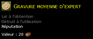 Gravure moyenne d'expert