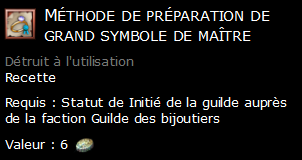 Méthode de préparation de grand symbole de maître