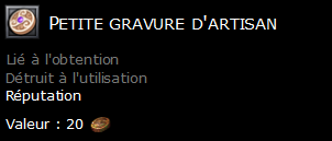 Petite gravure d'artisan